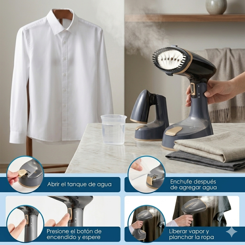 Plancha a Vapor Vertical de Mano